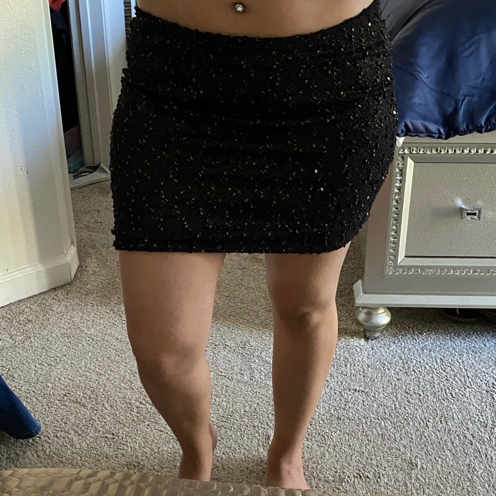 Wet seal black mini skirt